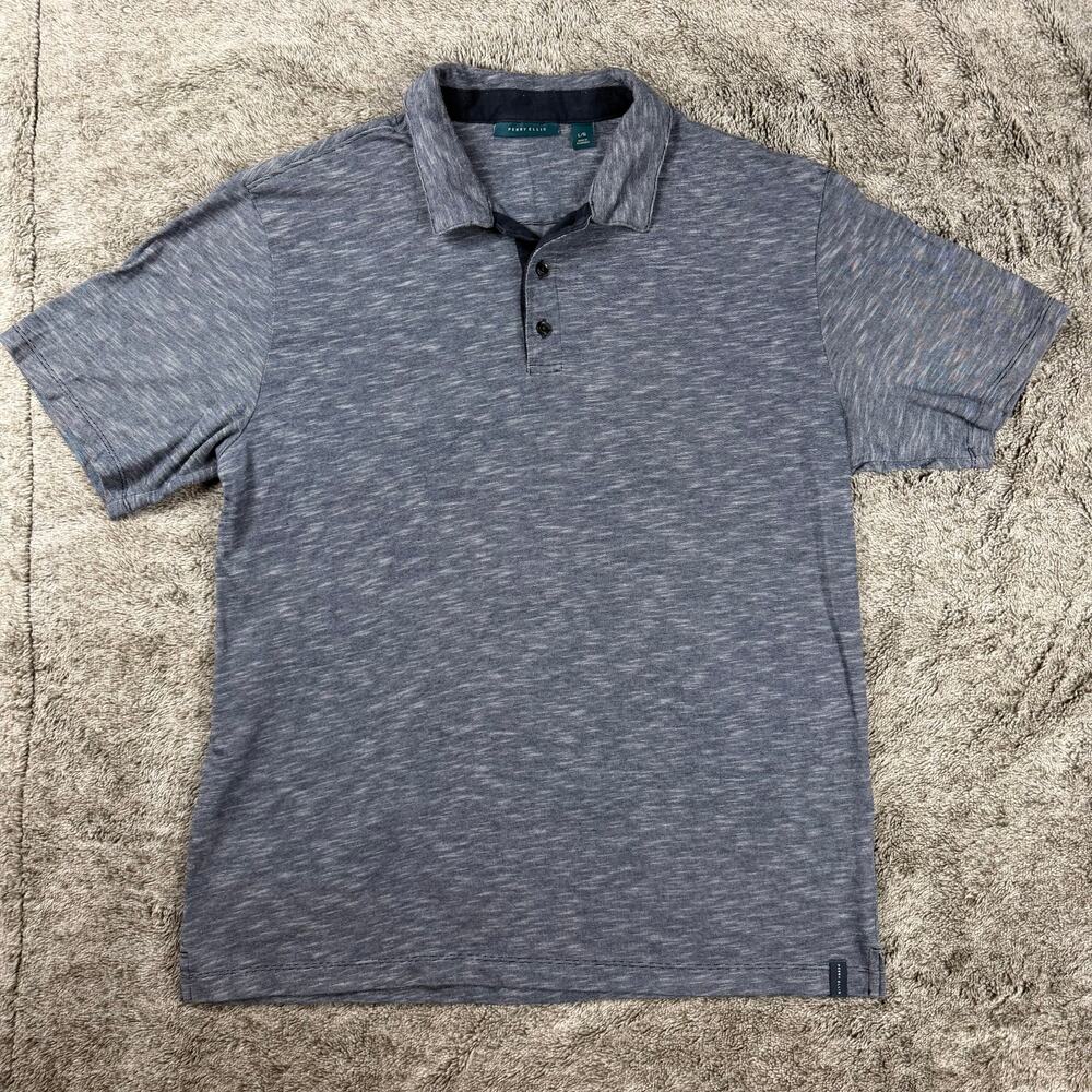 Perry Ellis Short Sleeve Collared Tee Men's Large